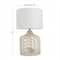 Beige Linen Coastal Table Lamp, 25" x 15" x 15"
